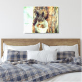 雪リス キャンバスプリント (インサイチュ (寝室))