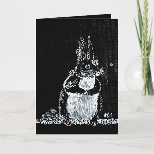 雪リス シーズンカード (正面)