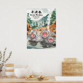 雪リラックス猿のように – ホット春ズリゾートヴィベ ポスター (キッチン)