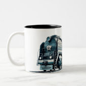 雪ロシアのを通して蒸気機関を走る ツートーンマグカップ (左)