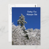 雪ワシントンからの山の挨拶キャップ ポストカード (正面/裏面)