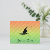 雪上スキー ポストカード (スタンド正面)