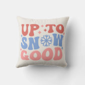 雪上良い – おもしろい冬デザイン クッション (裏面)