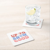 雪上良い – おもしろい冬デザイン スクエアペーパーコースター (インサイチュ)