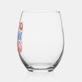 雪上良い – おもしろい冬デザイン ステムなしワイングラス (左)