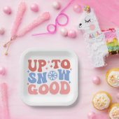 雪上良い – おもしろい冬デザイン ペーパープレート (パーティー)