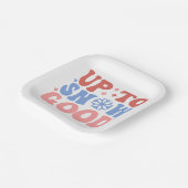 雪上良い – おもしろい冬デザイン ペーパープレート (傾斜あり)