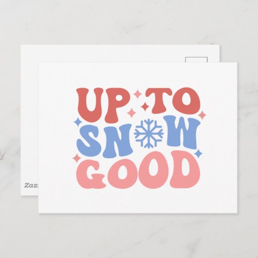 雪上良い – おもしろい冬デザイン ポストカード (正面/裏面)