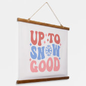 雪上良い – おもしろい冬デザイン 吊り下げ型タペストリー (傾斜あり)