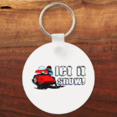 雪上車に乗せる キーホルダー (正面)
