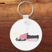 雪上車ガーリー車 キーホルダー (正面)