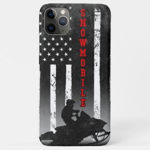雪上車用アメリカ国旗黒 iPhone 11 PRO MAXケース