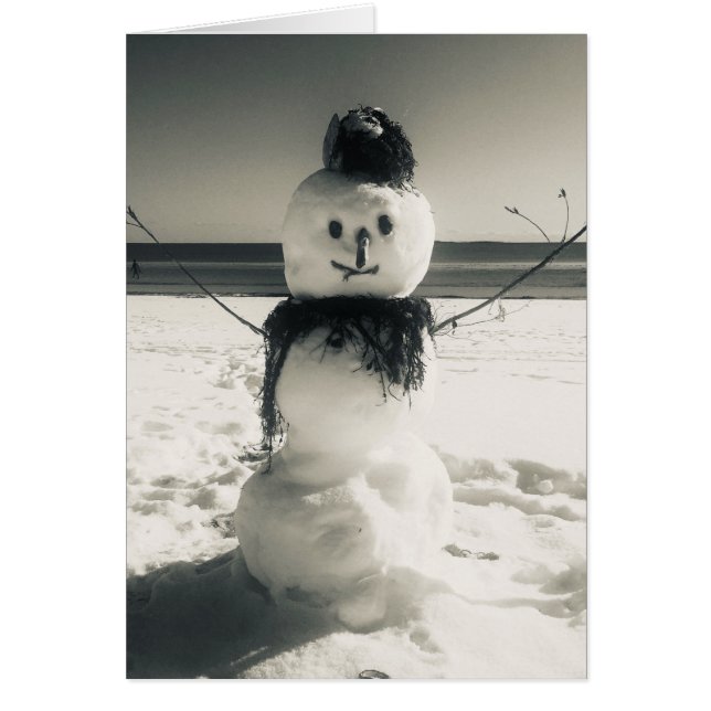雪上雪だるま (正面)