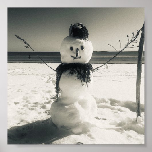 雪上雪だるま ポスター (正面)