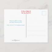 雪中おもしろいヴィンテージトラックとトイレ紙 ポストカード (裏面)