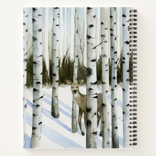 雪中の鹿 ノートブック (裏面)
