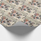 雪中国のの中の子供 ラッピングペーパー (角)