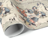 雪中国のの中の子供 ラッピングペーパー (ロールコーナー)