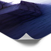 雪中国の山の町 | AI Art ポスター (角)