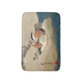 雪中鳥図(部分)、抱一鳥の雪(詳細)、鳳逸 バスマット (正面縦)