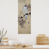 雪中鷹図,柴田是真ホーク雪の中，柴田是真 ポスター (キッチン)