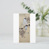 雪中鷹図,柴田是真ホーク雪の中，柴田是真 ポストカード (スタンド正面)