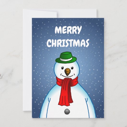 雪人からのメリークリスマス シーズンカード (正面)