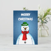 雪人からのメリークリスマス シーズンカード (スタンド正面)