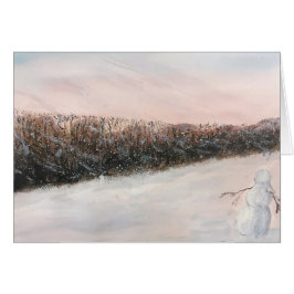 雪人 。 水彩画