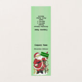 雪伝統的の中のサンタ 名刺 (外部フラット)