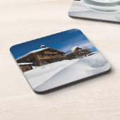 雪伝統的の中の木製の客室 コースター (左側)