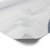 雪伝統的の中の木製の客室 ポスター (角)