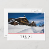 雪伝統的の中の木製の客室 ポストカード (正面/裏面)