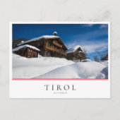 雪伝統的の中の木製の客室 ポストカード (正面)