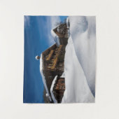 雪伝統的中の木の戸棚 タペストリー (正面)