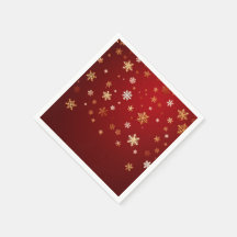 雪伝統的秋：クリスマススノーフレークナプキンズ