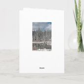 雪写真あいさつ空白のきカード付き湖 シーズンカード (裏面)