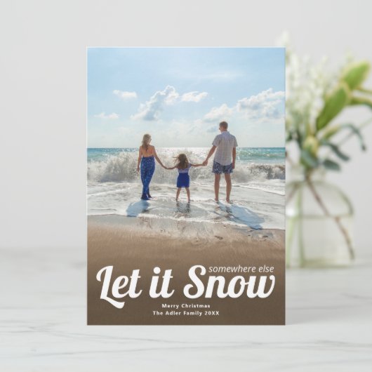 雪写真クリスマス  カード (スタンド正面)