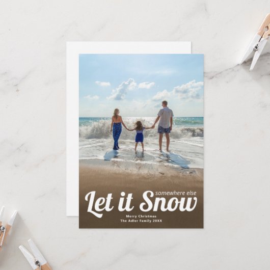 雪写真クリスマス  カード (正面/裏面インサイチュ)