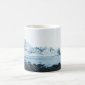 雪写真付き山蓋 コーヒーマグカップ (中央)