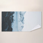 雪写真付き山蓋 バスタオル (バスタオル)