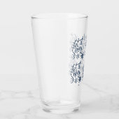 雪冬グリッターブルースクリプト タンブラーグラス (右)