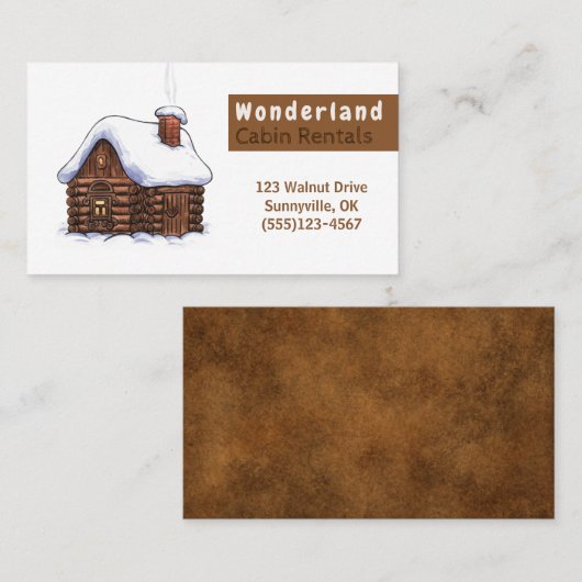 雪冬スタイルキャビンレンタルサービス 名刺 (正面/裏面)