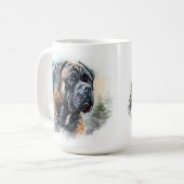 雪冬杖コルソ犬顔 コーヒーマグカップ (正面左)