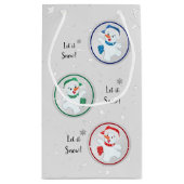 雪冬雪だるま漫画 スモールペーパーバッグ (裏面)