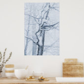 雪凍っていの木 ポスター (キッチン)