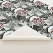 雪凍っていバラスケッチ シェルパブランケット (3/4)