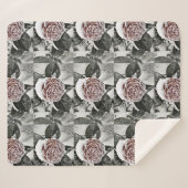 雪凍っていバラスケッチ シェルパブランケット (正面(横))