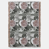 雪凍っていバラスケッチ スローブランケット (正面縦)