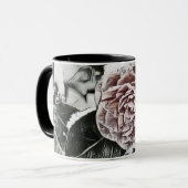 雪凍っていバラスケッチ マグカップ (正面左)